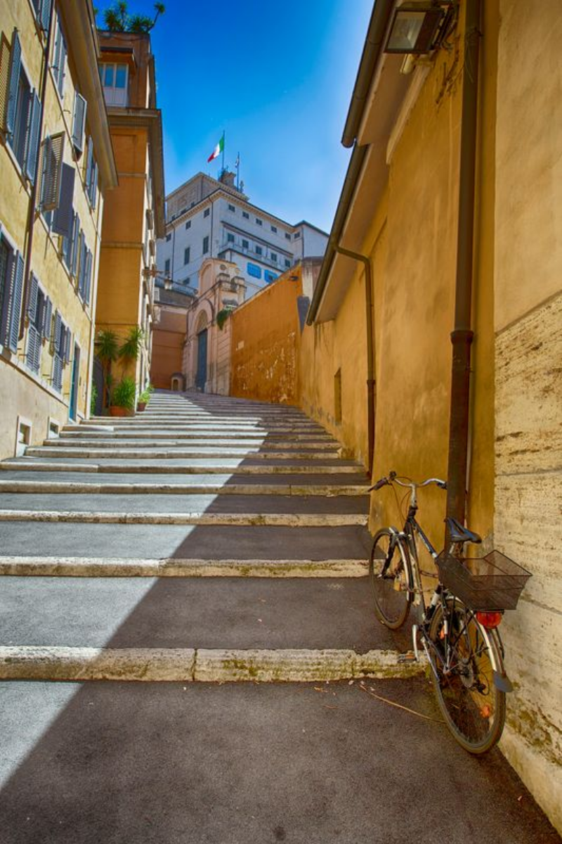 Bicycle on the Stairs