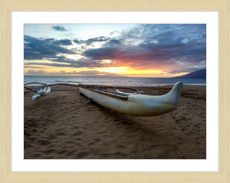 Maui Outrigger Canoe at Sunset