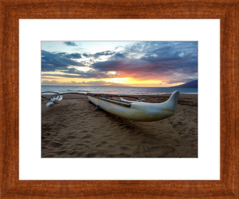 Maui Outrigger Canoe at Sunset
