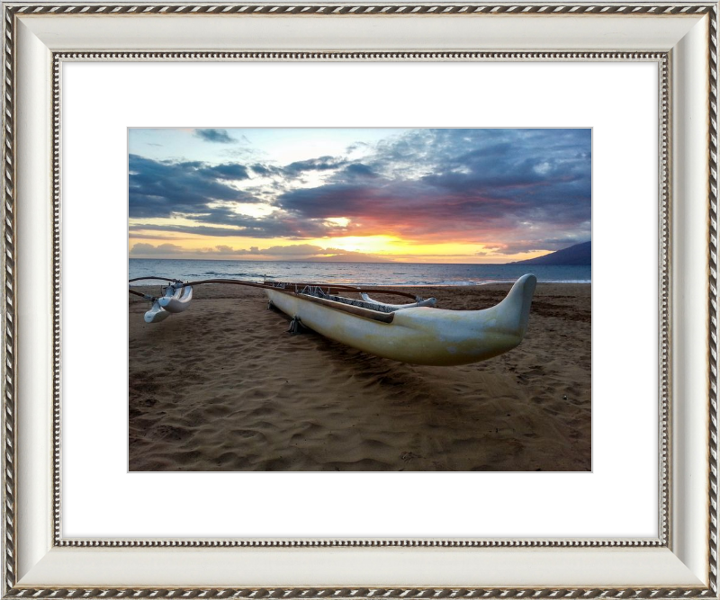 Maui Outrigger Canoe at Sunset