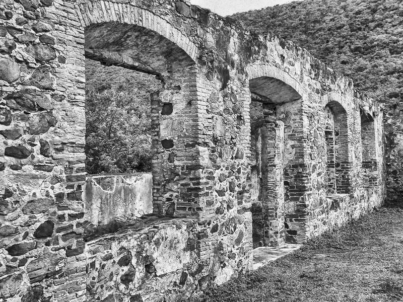 Annaberg Sugar Mill Arches - B&W