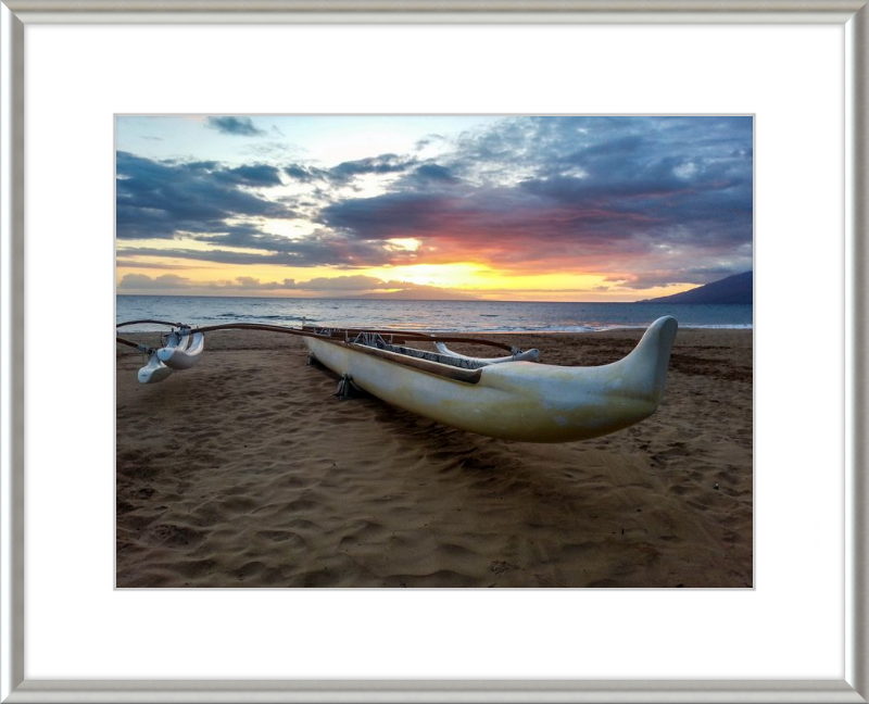 Maui Outrigger Canoe at Sunset