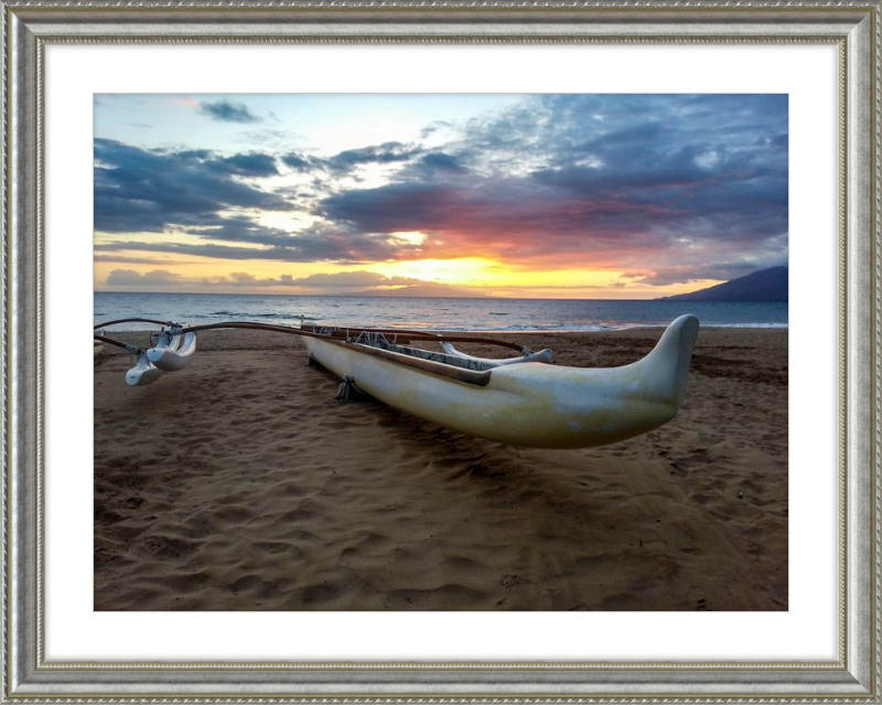 Maui Outrigger Canoe at Sunset