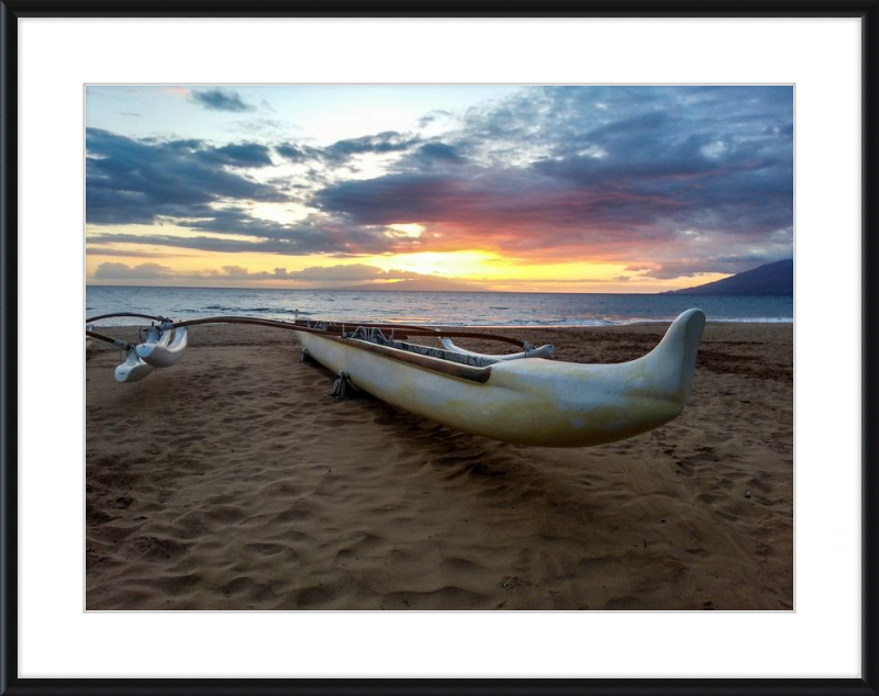 Maui Outrigger Canoe at Sunset