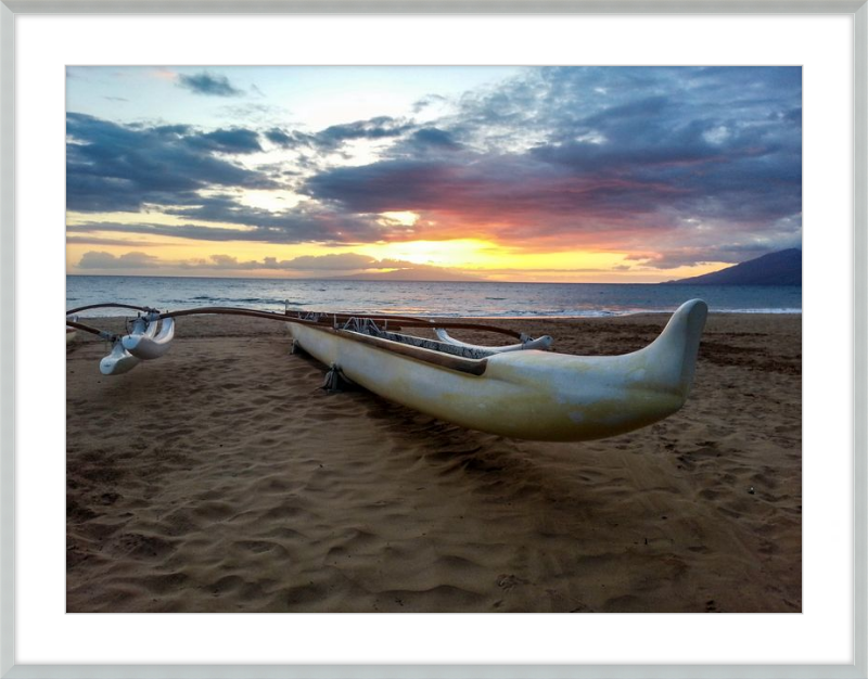 Maui Outrigger Canoe at Sunset