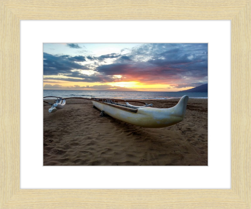Maui Outrigger Canoe at Sunset