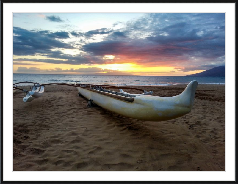 Maui Outrigger Canoe at Sunset
