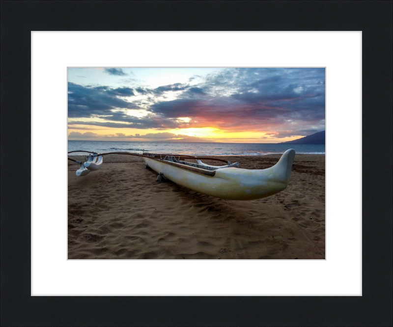 Maui Outrigger Canoe at Sunset