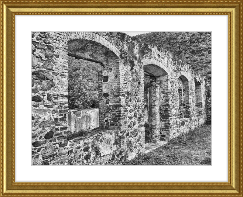 Annaberg Sugar Mill Arches - B&W