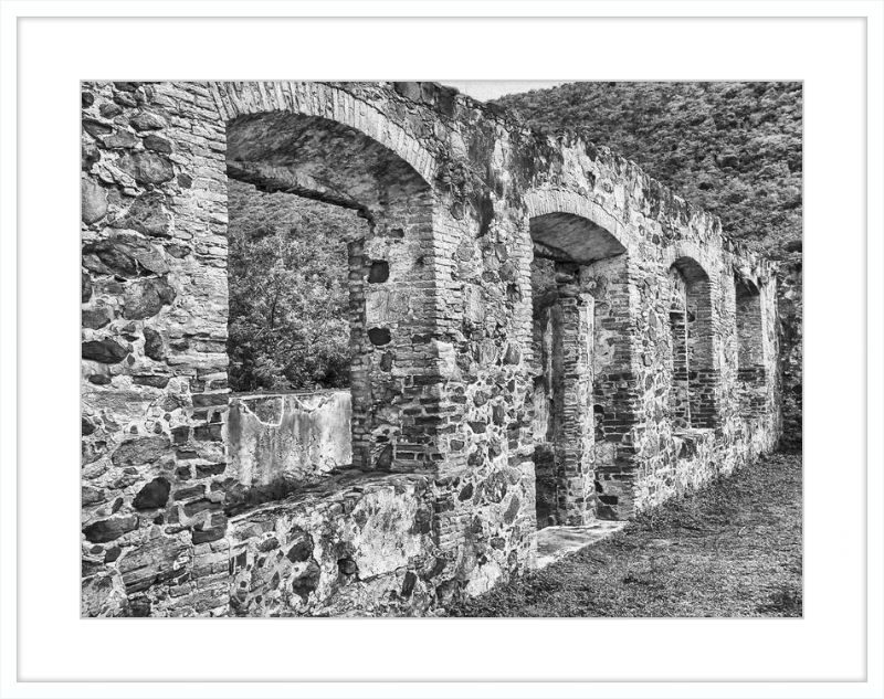 Annaberg Sugar Mill Arches - B&W