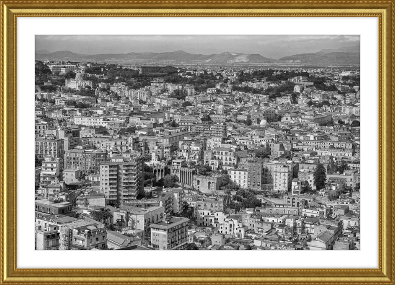 Naples from Castel Nuovo - B&W