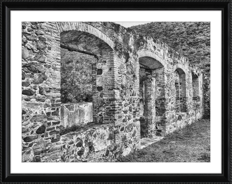 Annaberg Sugar Mill Arches - B&W