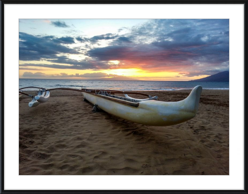 Maui Outrigger Canoe at Sunset