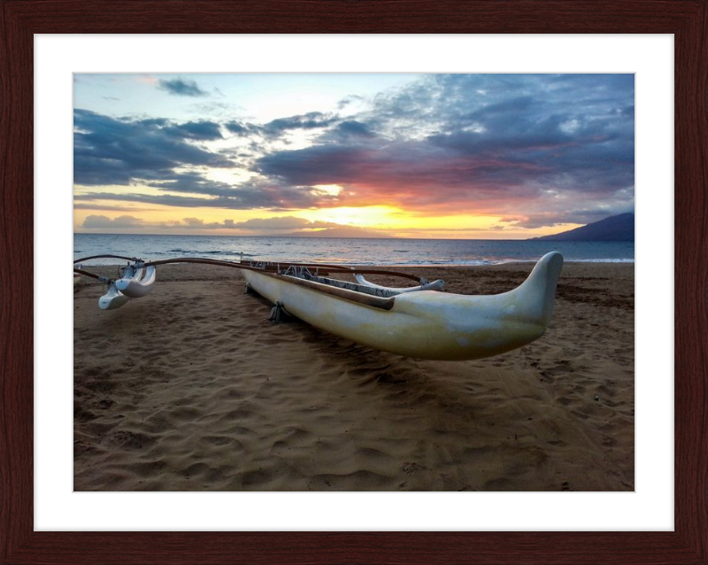 Maui Outrigger Canoe at Sunset