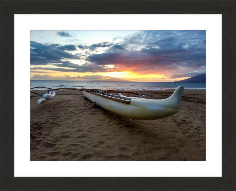 Maui Outrigger Canoe at Sunset