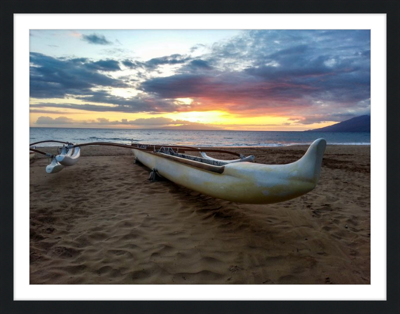 Maui Outrigger Canoe at Sunset