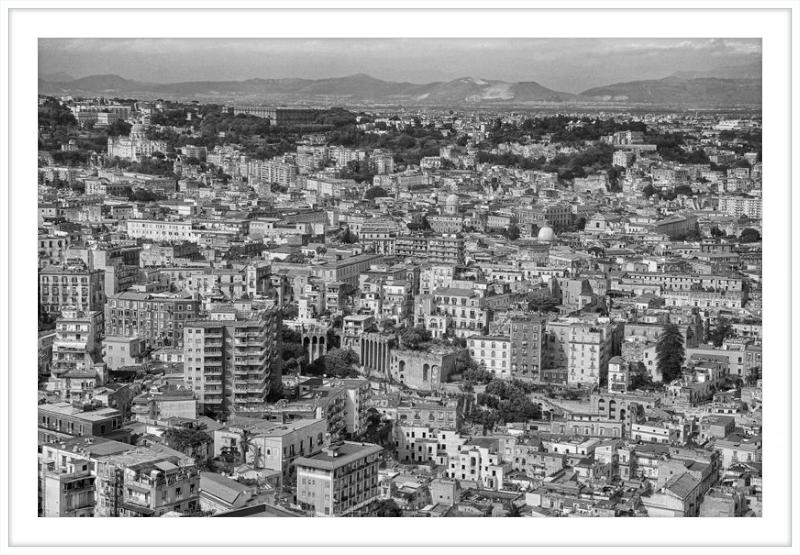 Naples from Castel Nuovo - B&W