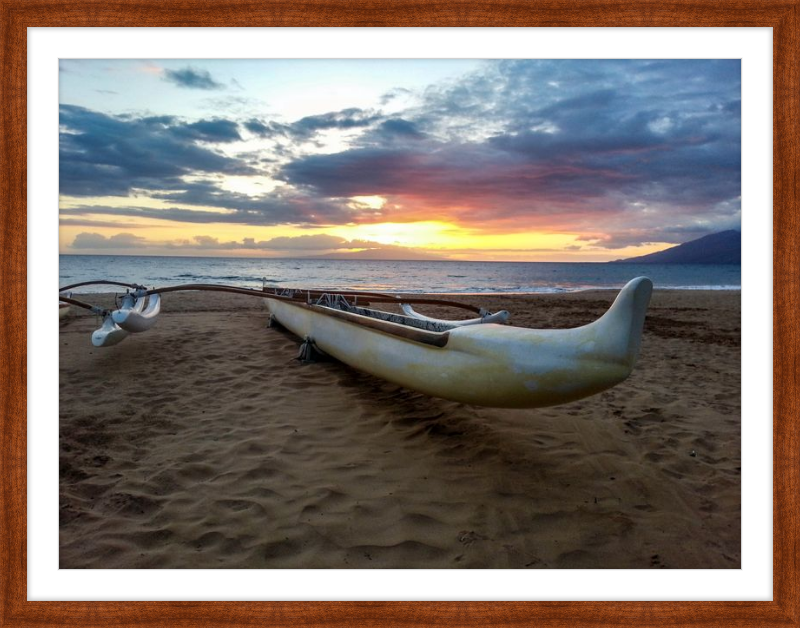 Maui Outrigger Canoe at Sunset