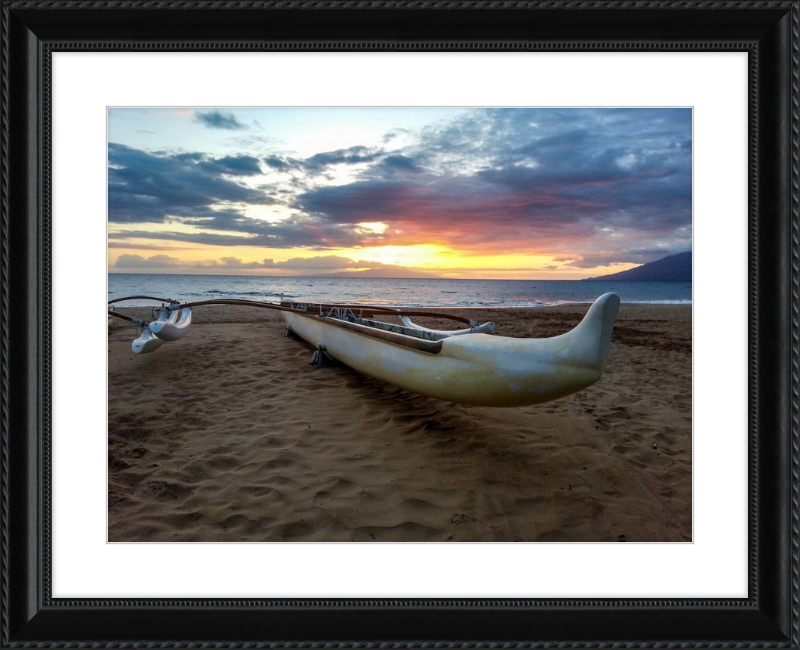 Maui Outrigger Canoe at Sunset