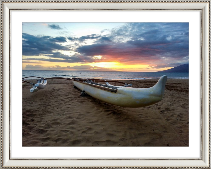Maui Outrigger Canoe at Sunset