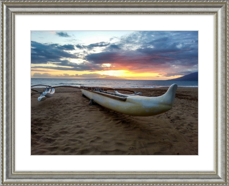 Maui Outrigger Canoe at Sunset