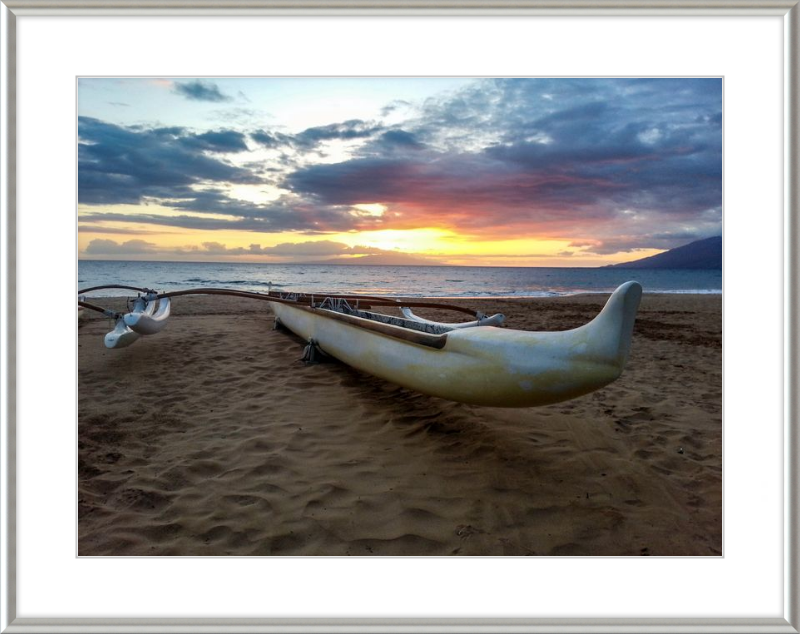 Maui Outrigger Canoe at Sunset