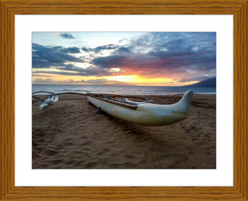 Maui Outrigger Canoe at Sunset