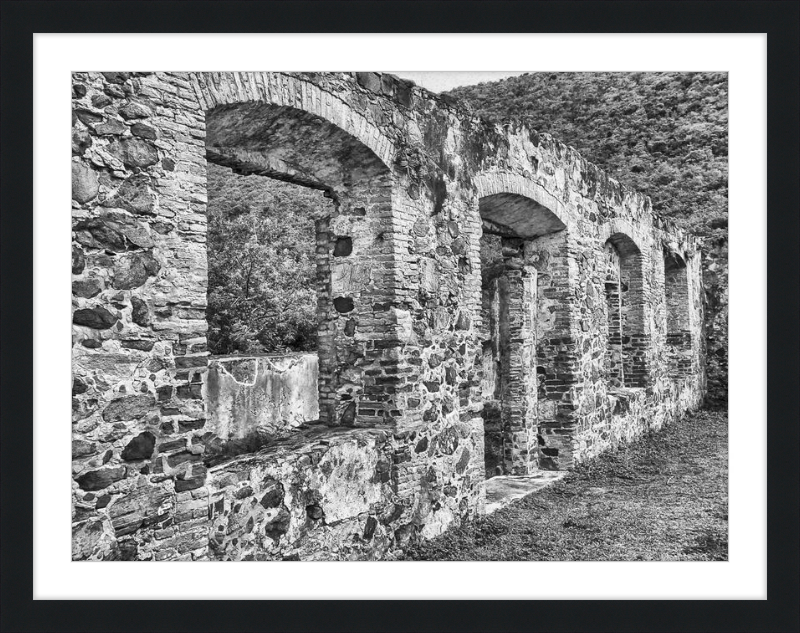 Annaberg Sugar Mill Arches - B&W