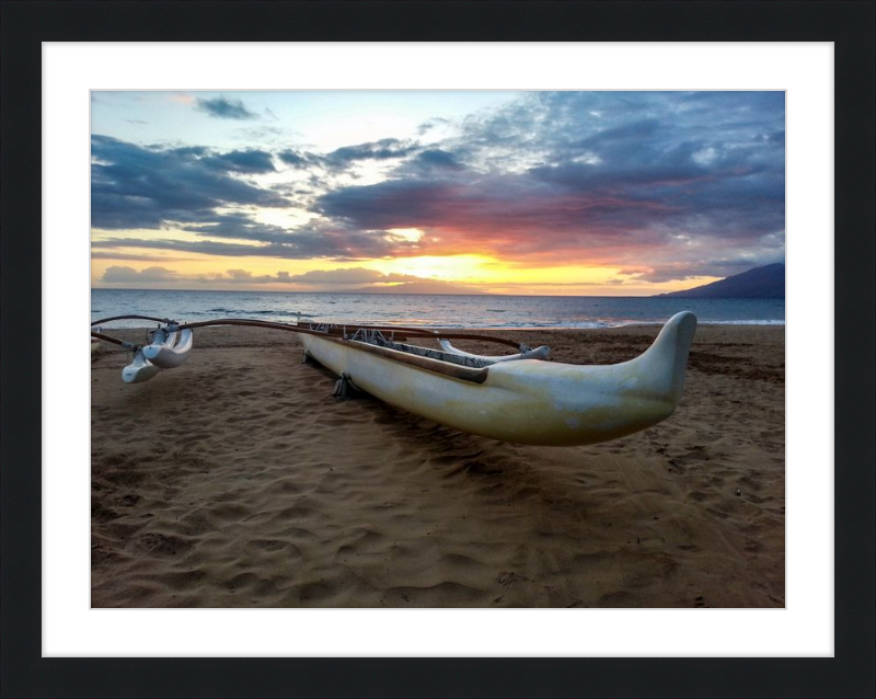 Maui Outrigger Canoe at Sunset