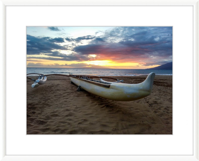 Maui Outrigger Canoe at Sunset