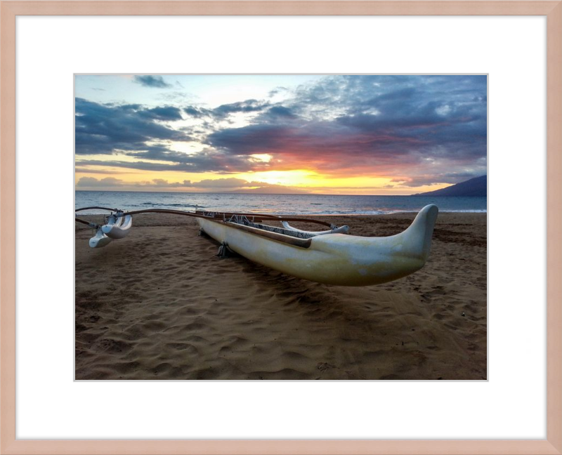Maui Outrigger Canoe at Sunset