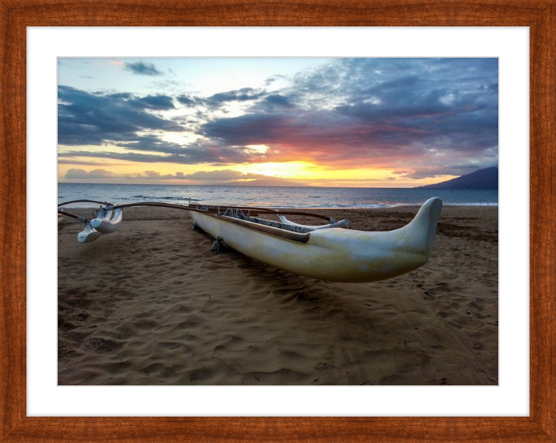 Maui Outrigger Canoe at Sunset