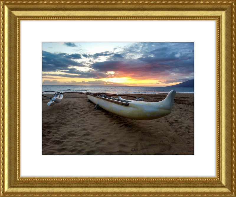Maui Outrigger Canoe at Sunset