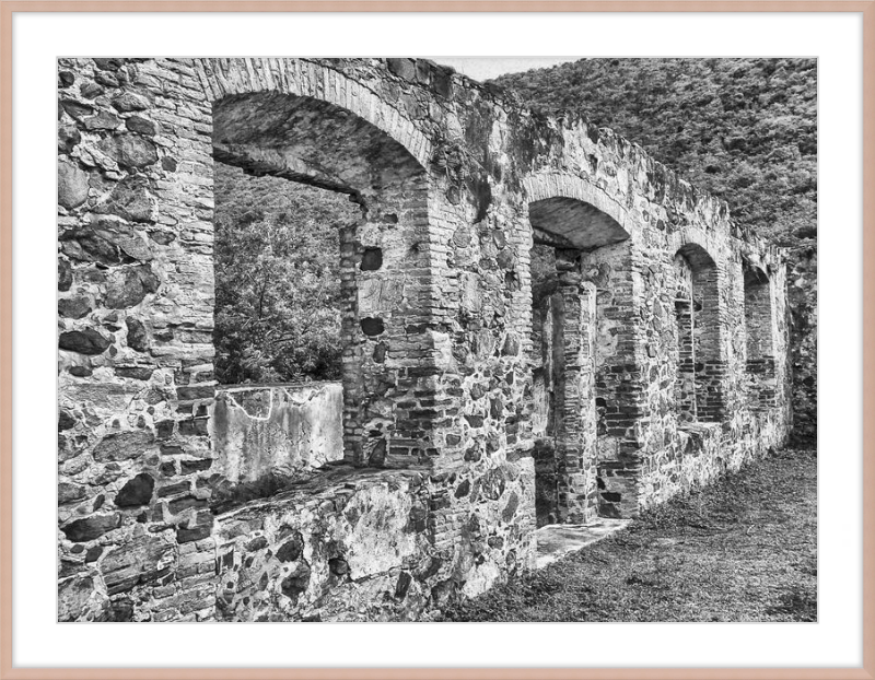 Annaberg Sugar Mill Arches - B&W