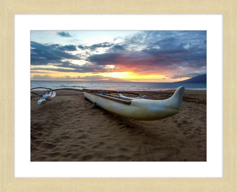 Maui Outrigger Canoe at Sunset