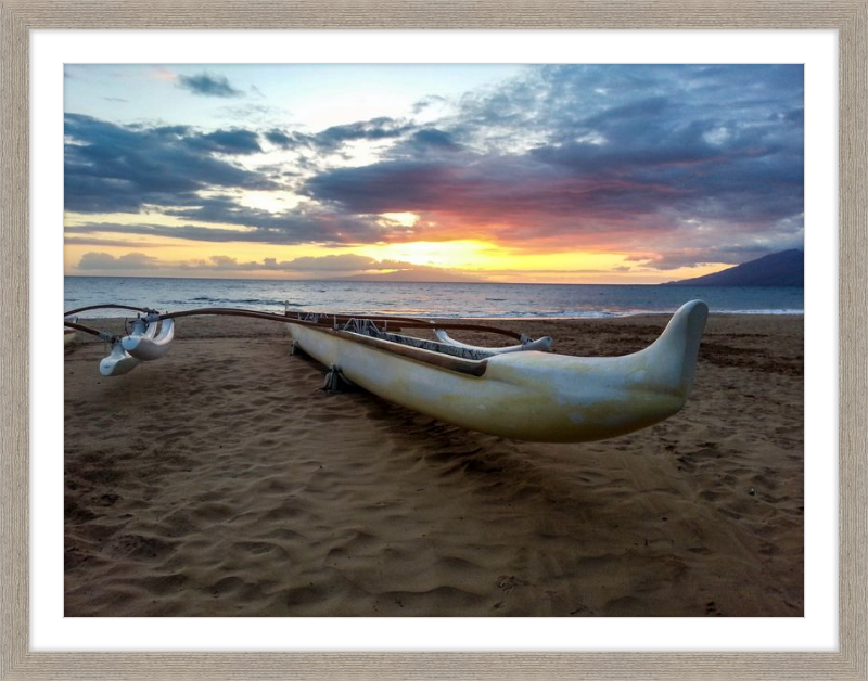 Maui Outrigger Canoe at Sunset