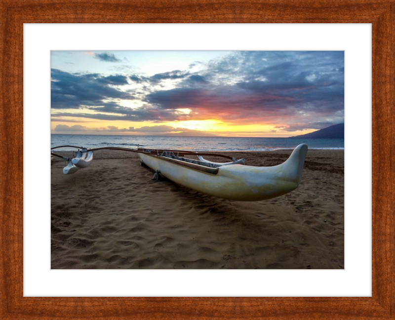 Maui Outrigger Canoe at Sunset