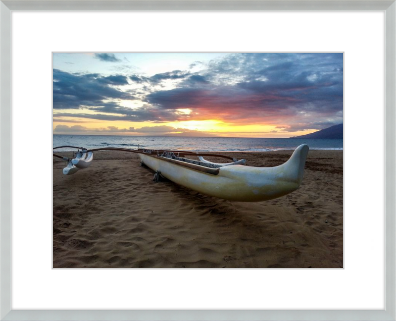 Maui Outrigger Canoe at Sunset