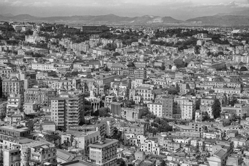 Naples from Castel Nuovo - B&W
