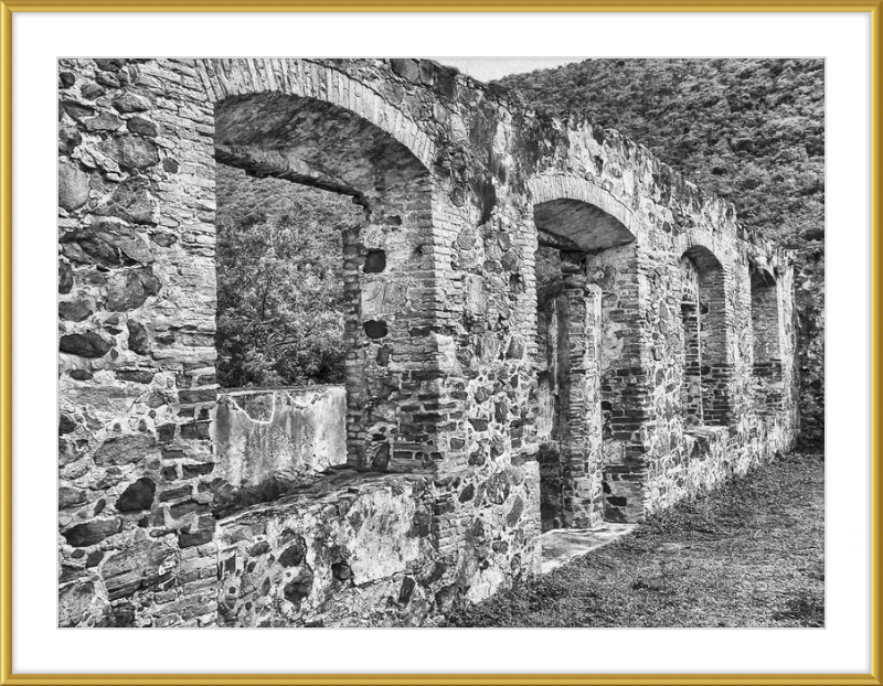 Annaberg Sugar Mill Arches - B&W