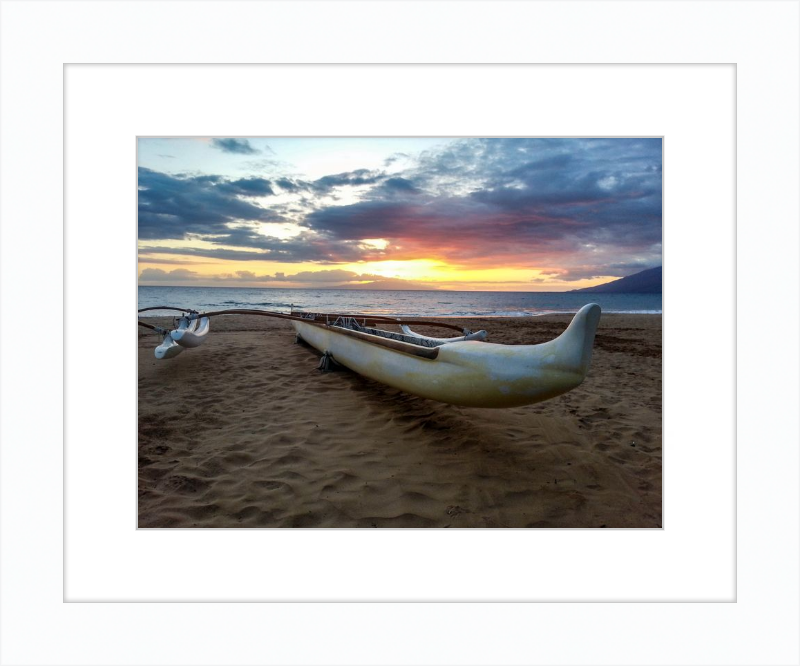 Maui Outrigger Canoe at Sunset