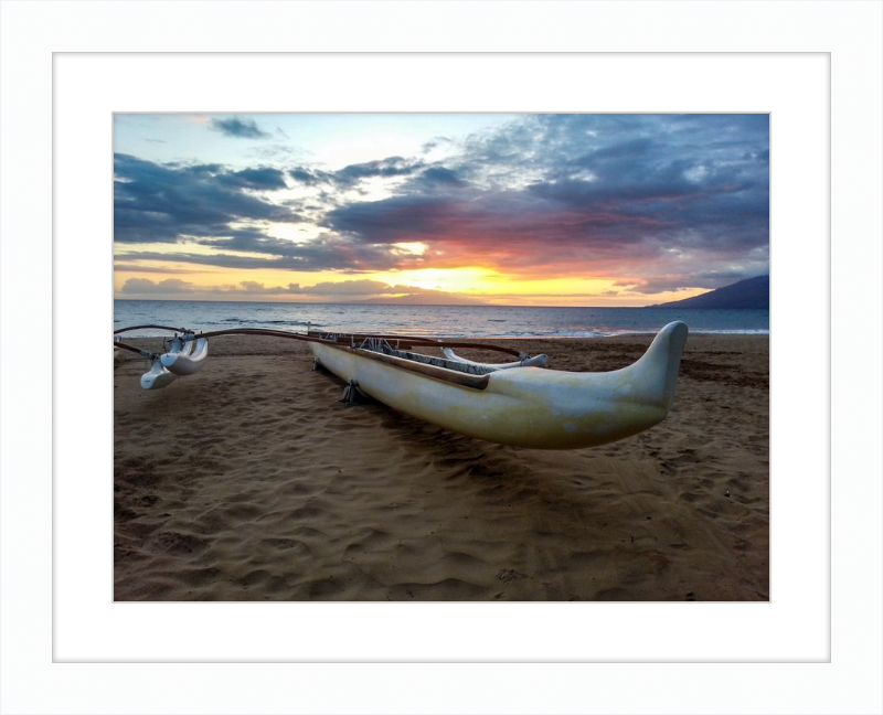 Maui Outrigger Canoe at Sunset