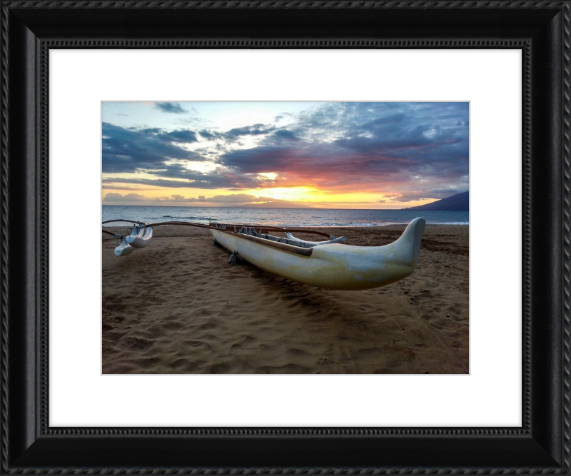 Maui Outrigger Canoe at Sunset