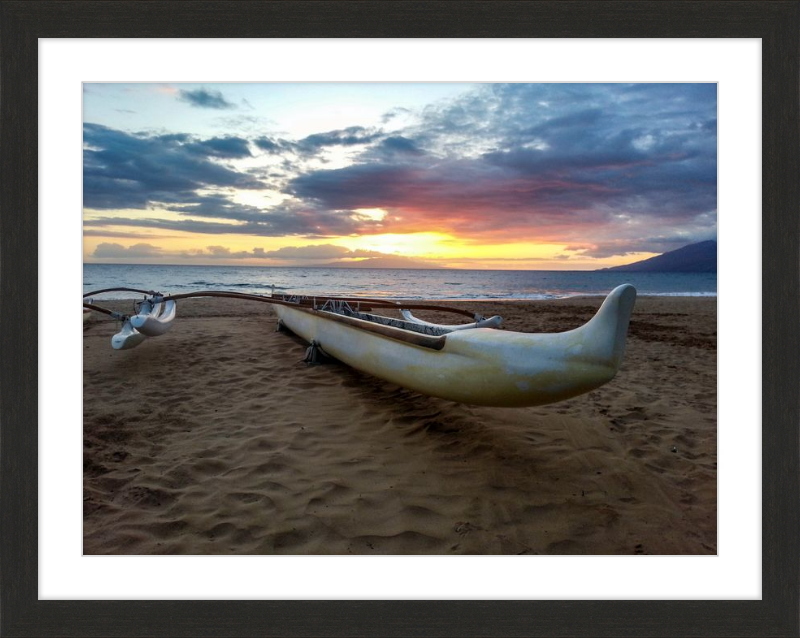 Maui Outrigger Canoe at Sunset
