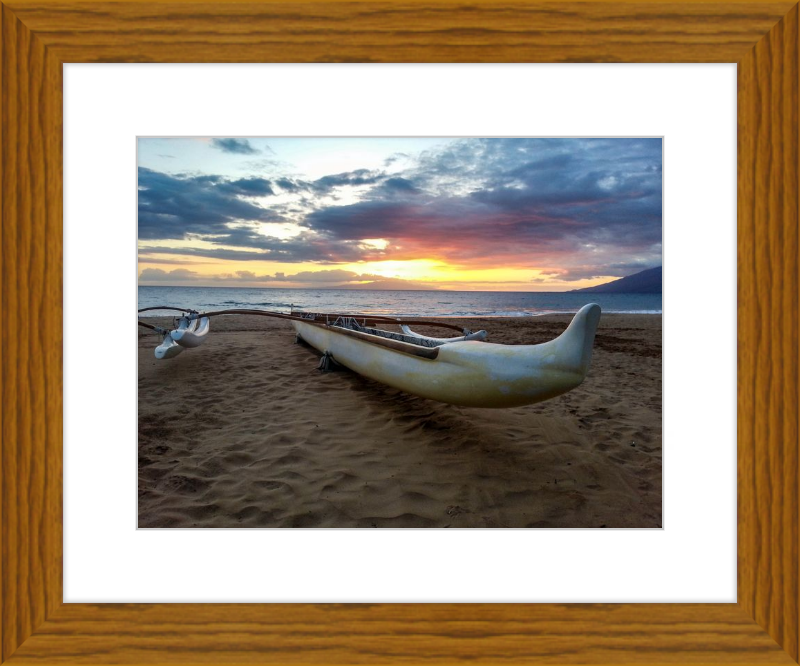 Maui Outrigger Canoe at Sunset