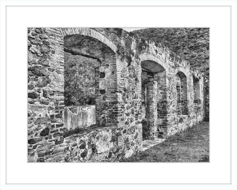 Annaberg Sugar Mill Arches - B&W