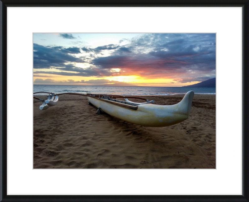 Maui Outrigger Canoe at Sunset