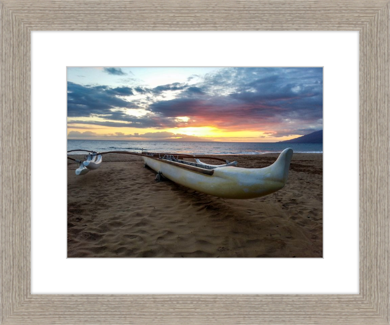 Maui Outrigger Canoe at Sunset