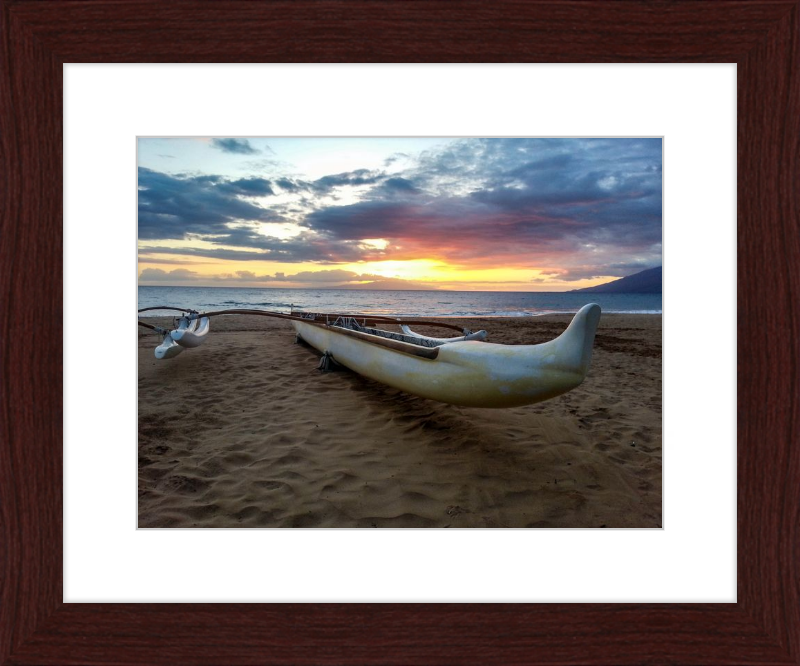 Maui Outrigger Canoe at Sunset