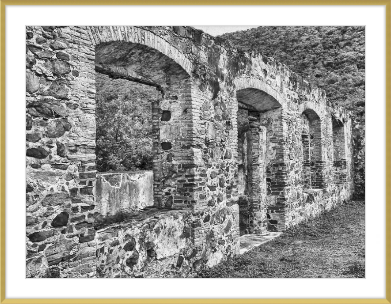 Annaberg Sugar Mill Arches - B&W